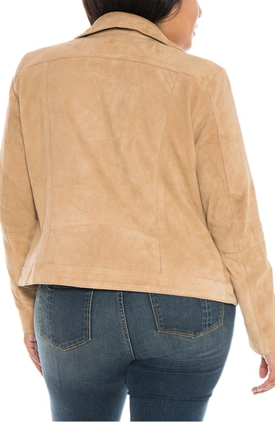 Shop Slink Jeans Canyon Suede Jacket In Sand