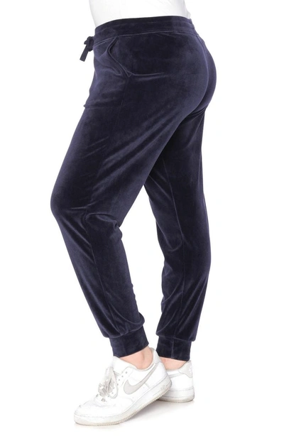 Shop Slink Jeans Velour Jogger Pants In Navy