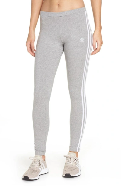 Adidas Originals Women's Originals Trefoil 3-stripes Leggings, Grey In  Medium Grey Heather | ModeSens