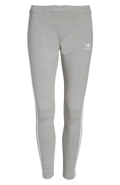 Shop Adidas Originals 3-stripes Tights In Medium Grey Heather