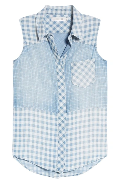 Shop Billy T Pattern Mix Sleeveless Blouse In Blue Mix Media