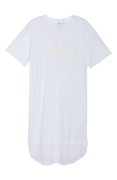 Shop Adidas Originals Clrdo T-shirt Dress In White