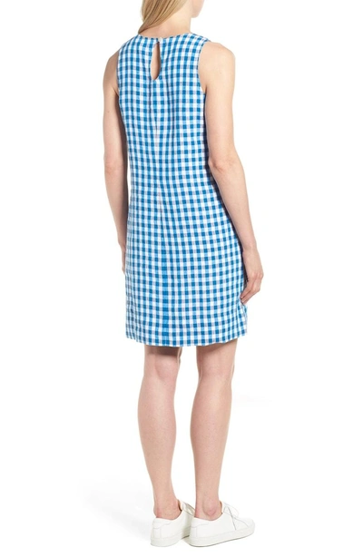Shop Tommy Bahama Gingham Shift Dress In Blue Aster