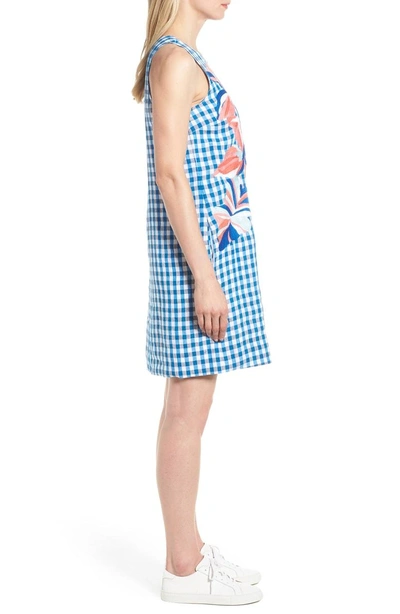 Shop Tommy Bahama Gingham Shift Dress In Blue Aster