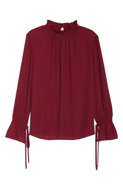 Shop Vince Camuto Flare Tie Cuff Blouse In Radiant Red
