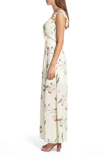 Shop June & Hudson Floral Maxi Dress In Ivory Coral