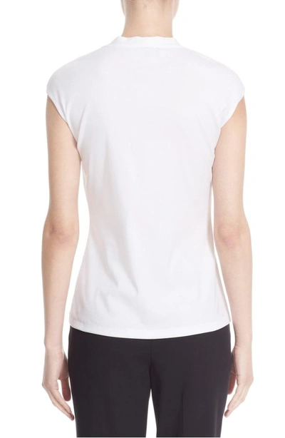 Lafayette 148 Plus-size Swiss Cotton Rib Corinne Top In White