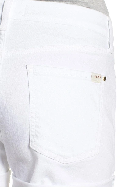 Shop Jen7 Rolled Denim Shorts In White