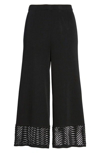 Shop Ming Wang Crop Knit Pants In Black