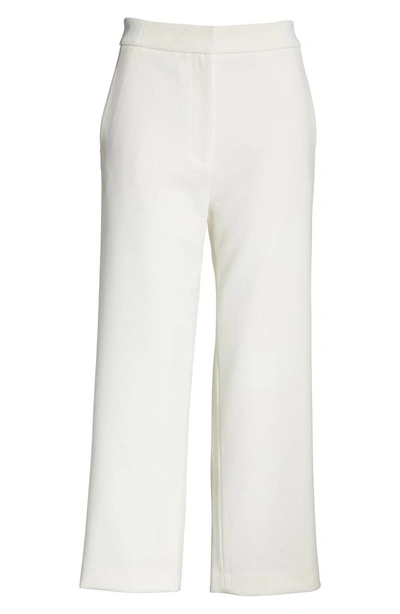 Shop Tibi Anson Stretch High Waist Ankle Pants In Ivory