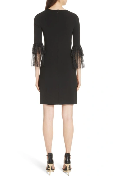 Shop Michael Kors Lace Cuff Matte Jersey Dress In Black