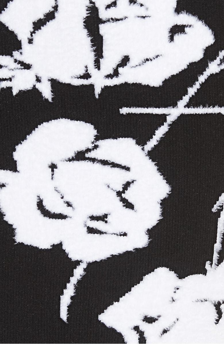 Michael Kors Stencil Rose Jacquard Sheath Dress In Black | ModeSens