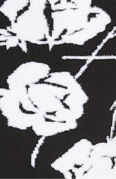 Shop Michael Kors Stencil Rose Jacquard Dress In Black