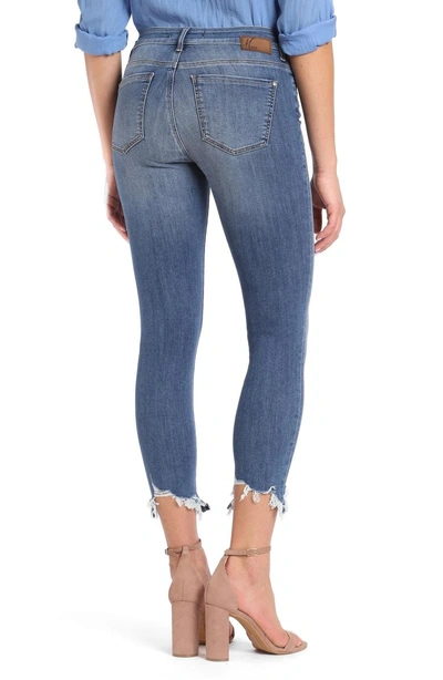 Shop Mavi Jeans Tess Ripped Skinny Crop Jeans In Shaded Destructed Vintage