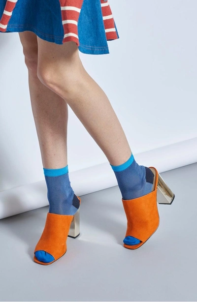 Shop Hysteria By Happy Socks Grace Ankle Socks In Blue