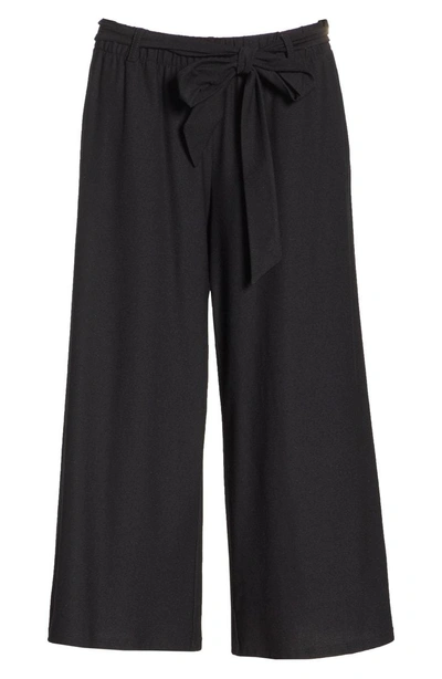 Shop Eileen Fisher Wide Leg Crop Knit Pants In Black