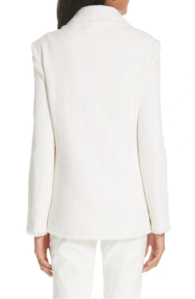 Shop Helene Berman Oversize Tweed Blazer In Ivory