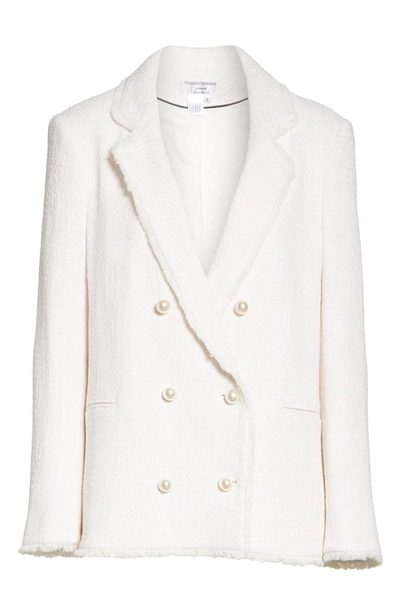 Shop Helene Berman Oversize Tweed Blazer In Ivory