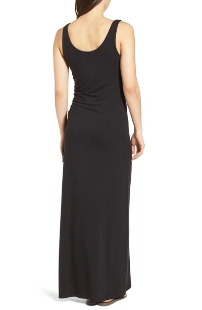 Shop Tommy Bahama Tambour Shirred Maxi Dress In Black