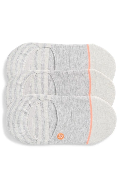 Shop Stance Invisible 3-pack No-show Socks In Grey