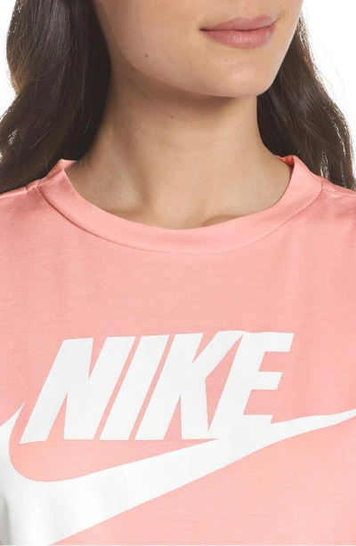 Shop Nike Sportswear Crop Top In Bleached Coral/ Sail