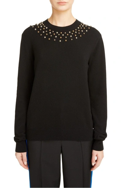 Shop Givenchy Studded Wool & Cashmere Sweater In Black