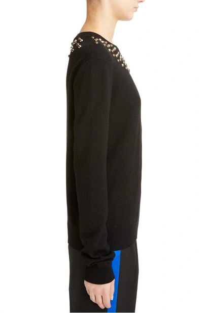 Shop Givenchy Studded Wool & Cashmere Sweater In Black