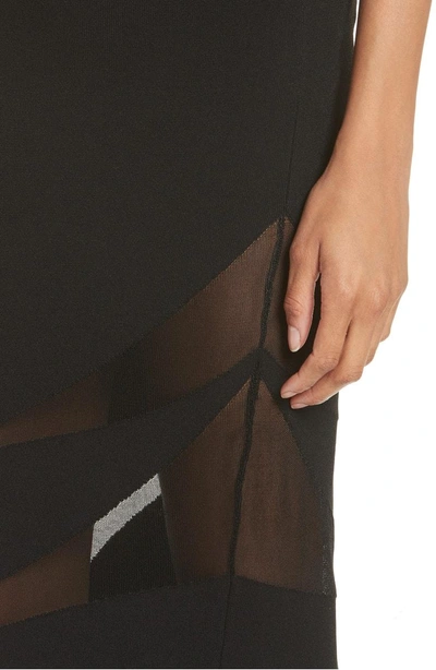 Shop Cushnie Et Ochs Et Ochs Sheer Inset Pencil Skirt In Black