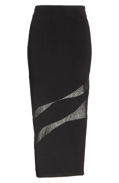 Shop Cushnie Et Ochs Et Ochs Sheer Inset Pencil Skirt In Black