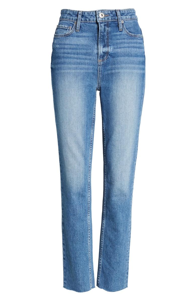 vintage hoxton high waist slim raw hem jeans