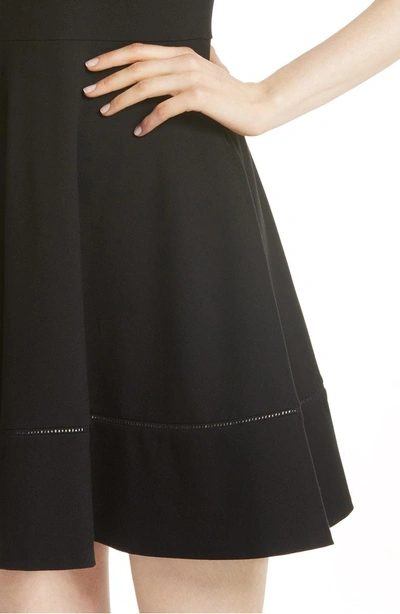 Shop Kate Spade Ponte Fit & Flare Dress In Black