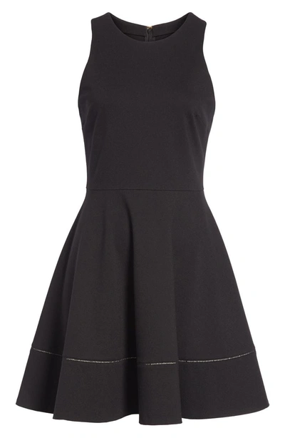Shop Kate Spade Ponte Fit & Flare Dress In Black