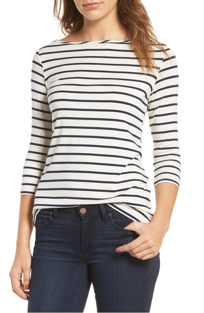 Shop Amour Vert Francoise Stretch Jersey Top In Marine Stripe