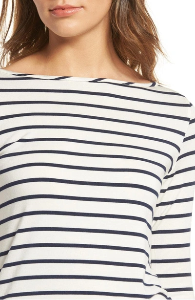Shop Amour Vert Francoise Stretch Jersey Top In Marine Stripe