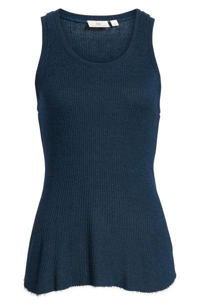 Shop Ag Coraline Ribbed Tank In Surf Blue