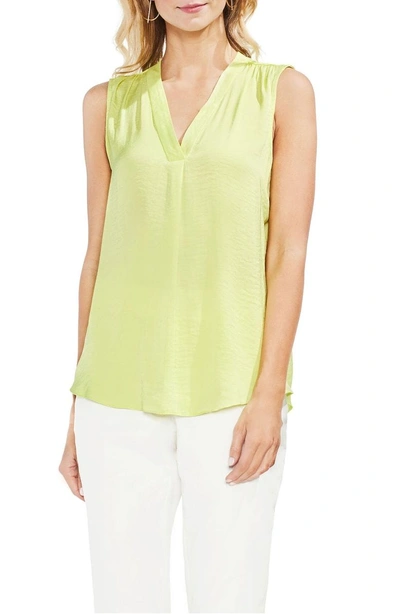 Shop Vince Camuto Rumpled Satin Blouse In Island Lime