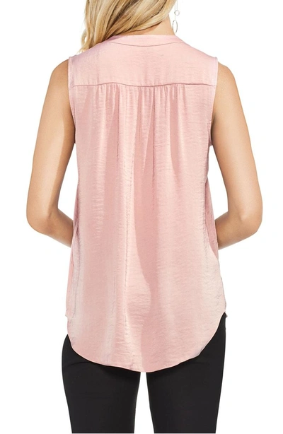 Shop Vince Camuto Rumpled Satin Blouse In Pink Fawn