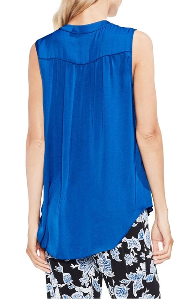 Shop Vince Camuto Rumpled Satin Blouse In Amalfi