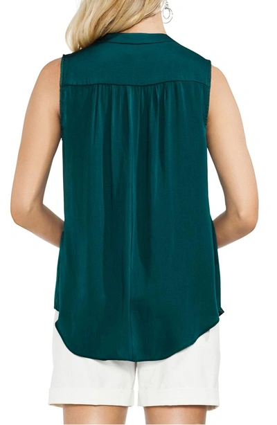 Shop Vince Camuto Rumpled Satin Blouse In Verdant Green