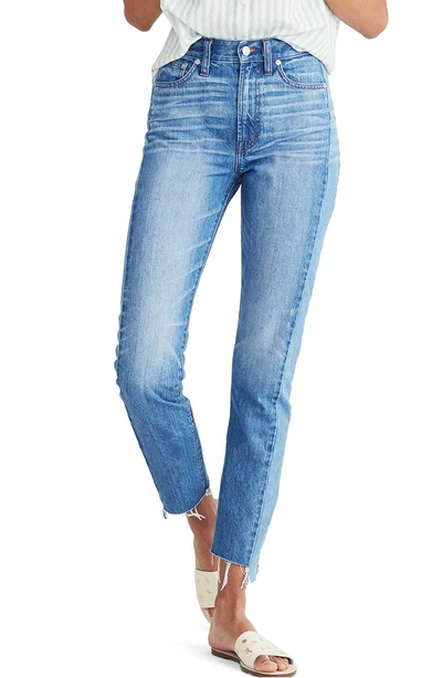 Shop Madewell Perfect Summer High Waist Pieced Jeans In Oakdale Wash