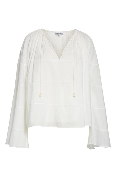 Shop Elizabeth And James Fleur Bell Sleeve Blouse In White