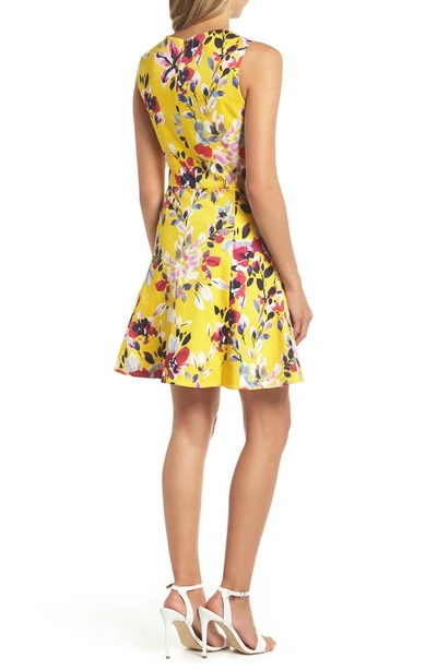 Shop French Connection Linosa Fit & Flare Dress In Citrus