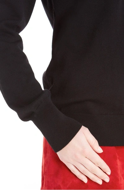 Shop Loewe Wool Blend Intarsia Sweater In Black