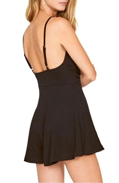 Shop Amuse Society Keep It Breezy Surplice Romper In Black Sands