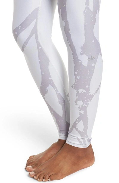 ALO Yoga **WHITE ZUMA** Airbrush Leggings-high Waist-Size Small $138