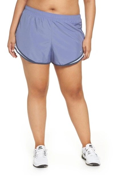 Shop Nike Dry Tempo Running Shorts In Purple Slate/wolf Grey