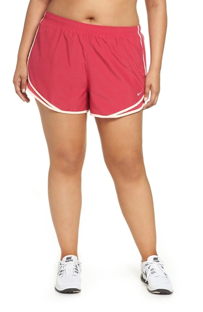 Shop Nike Dry Tempo Running Shorts In Wild Cherry/wolf Grey