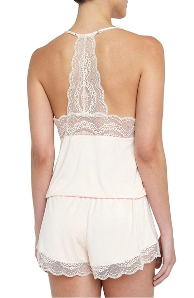 Shop Eberjey Esperanza The Marry Me Romper In Bellini/ Melocoton