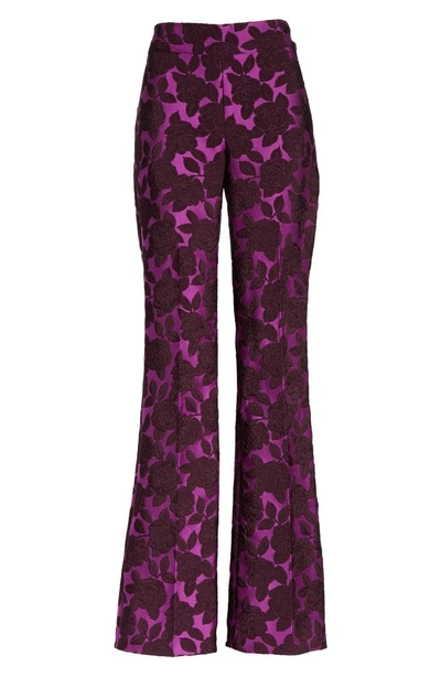 Shop Lela Rose Sam Jacquard Pants In Orchid