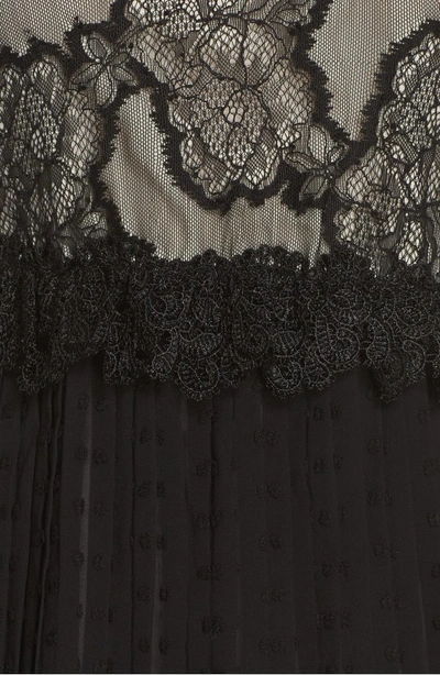 Shop Foxiedox Melita Tiered Lace Dress In Black W/ Black Lace